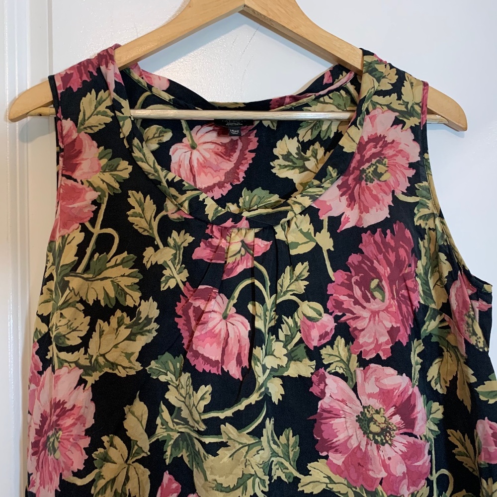 Talbots Floral Sleeveless Top